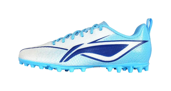 LINING YOUNG Low Top Kids Soccer Shoes Fluorescent Sky Blue 