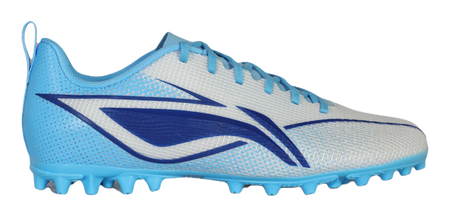 LINING YOUNG Low Top Kids Soccer Shoes Fluorescent Sky Blue  vjsneaker.com