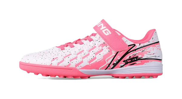 LINING YOUNG Low-Top Kids Soccer Shoes Neon Pink Kids 