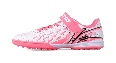 LINING YOUNG Low-Top Kids Soccer Shoes Neon Pink Kids  VJSNEAKER