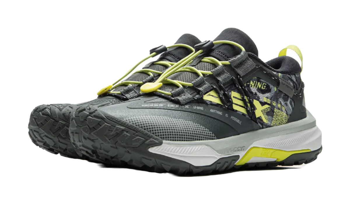 LINING YOUNG Outdoor Cushioning Rebound Support Low-Top Kids Outdoor Shoes Thunderstorm Gray Kids  vjsneaker.com