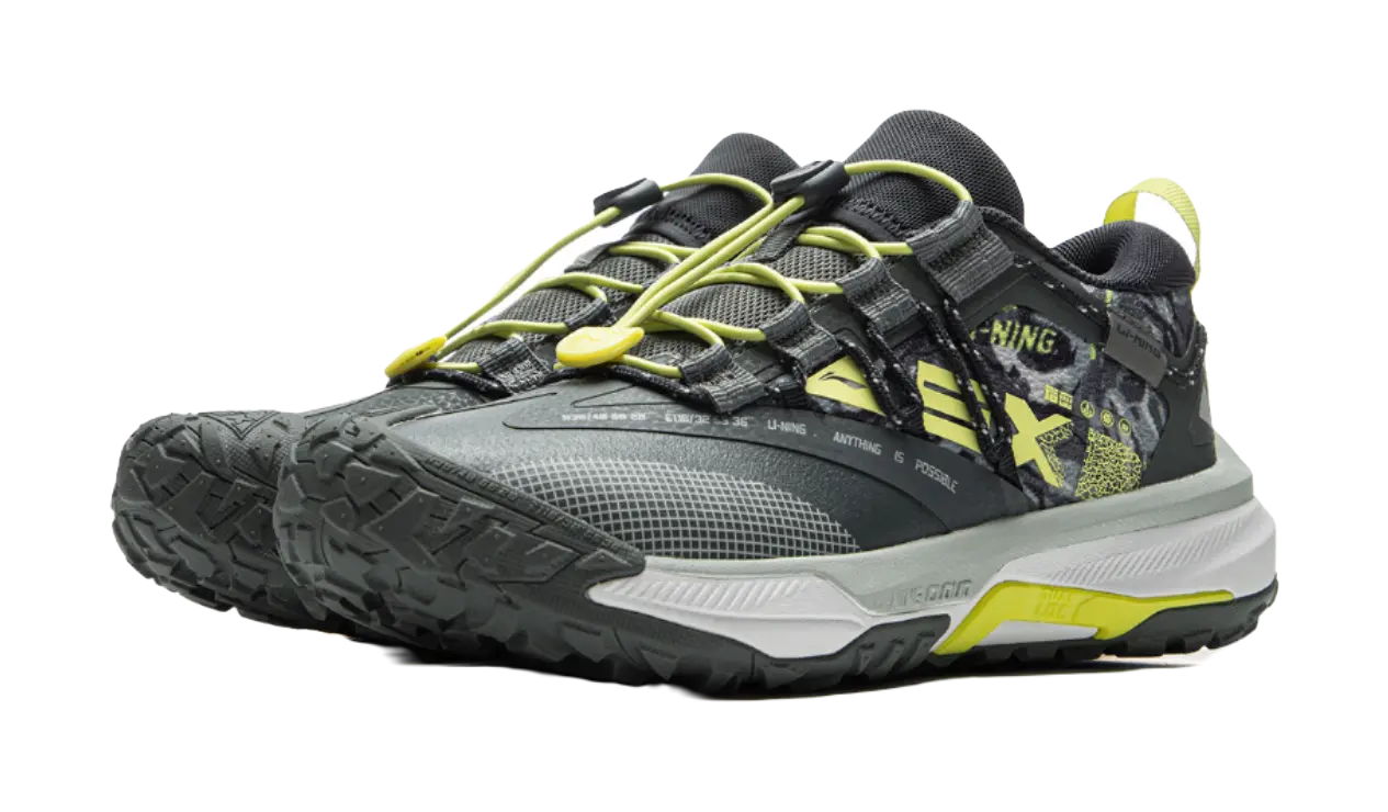 LINING YOUNG Outdoor Cushioning Rebound Support Low-Top Kids Outdoor Shoes Thunderstorm Gray Kids  vjsneaker.com