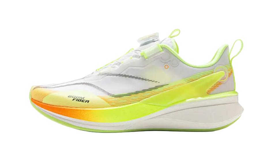 LINING YOUNG Red Hare 8 PRO Anti Slip Wear Resistant Low Top Kids Running Shoes White Yellow  vjsneaker.com