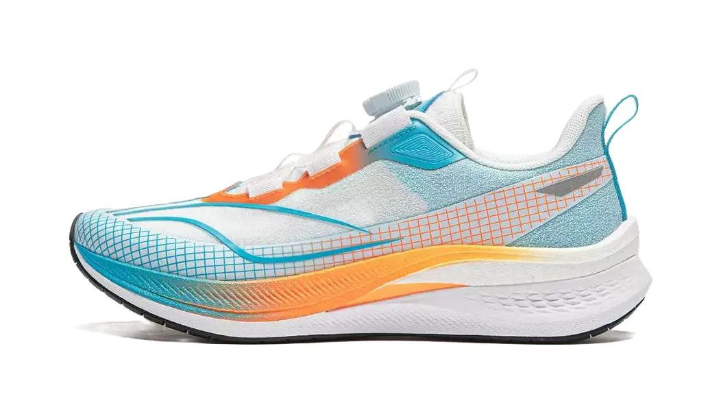 LINING YOUNG Red Rabbit 7 PRO YOUNG Cushioning Wear-Resistant Rebound Low-Top Running Shoes Blue Orange White Kids  vjsneaker.com