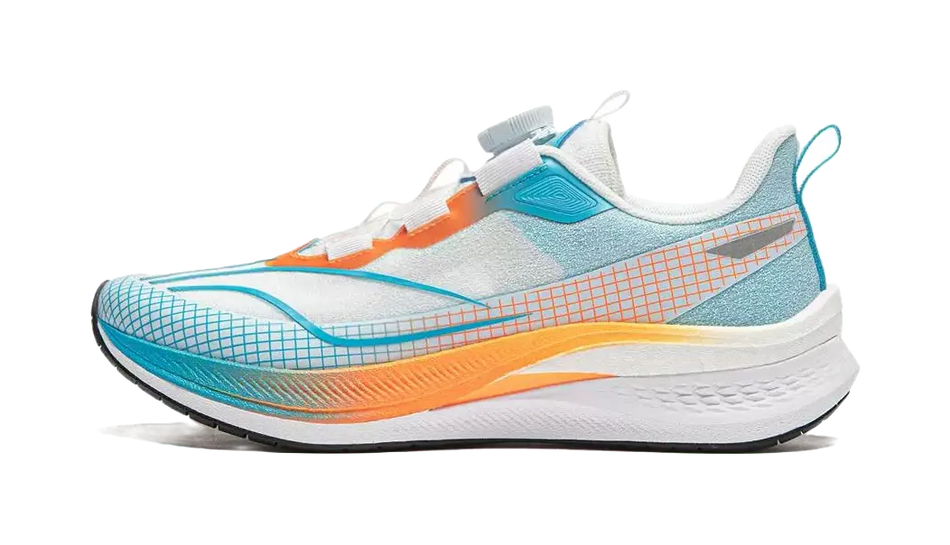 LINING YOUNG Red Rabbit 7 PRO YOUNG Cushioning Wear-Resistant Rebound Low-Top Running Shoes Blue Orange White Kids  vjsneaker.com