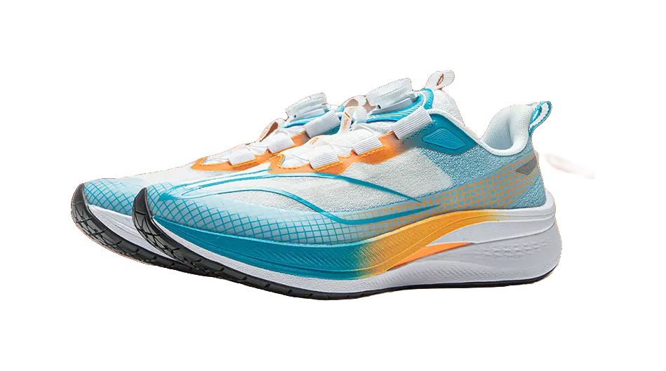 LINING YOUNG Red Rabbit 7 PRO YOUNG Cushioning Wear-Resistant Rebound Low-Top Running Shoes Blue Orange White Kids  vjsneaker.com