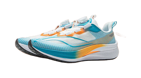 LINING YOUNG Red Rabbit 7 PRO YOUNG Cushioning Wear-Resistant Rebound Low-Top Running Shoes Blue Orange White Kids  vjsneaker.com