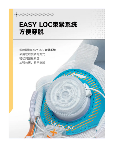 LINING YOUNG Red Rabbit 7 PRO YOUNG Cushioning Wear-Resistant Rebound Low-Top Running Shoes Blue Orange White Kids  vjsneaker.com