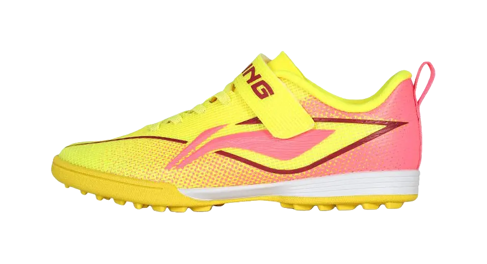 LINING YOUNG Shippuden Collection Non slip Support Low Top Kids Soccer Shoes Yellow Kids  vjsneaker.com