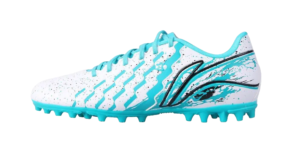 LINING YOUNG Slip Resistant, Abrasion Resistant, Breathable Low Top Kids Soccer Shoes Ice Porcelain Green  vjsneaker.com