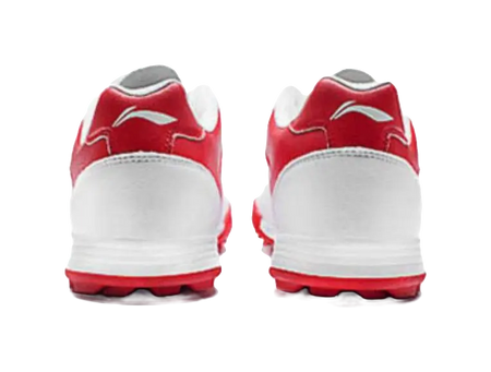 LINING YOUNG TF Slip Resistant Anti Kick Cushioning Low Top Kids Soccer Shoes White Red 
