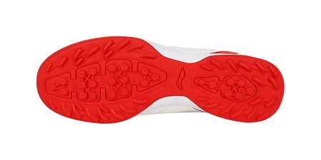 LINING YOUNG TF Slip Resistant Anti Kick Cushioning Low Top Kids Soccer Shoes White Red  vjsneaker.com