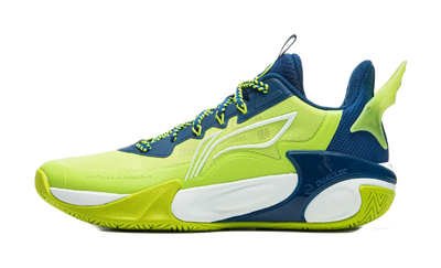 LINING YOUNG Wind Shadow 2.0 Low top Childrens Basketball Shoes Green Blue Teenagers 