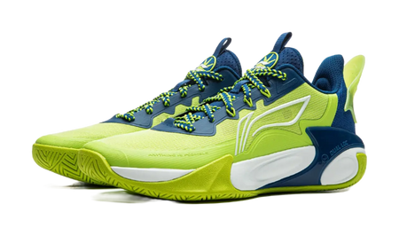 LINING YOUNG Wind Shadow 2.0 Low top Childrens Basketball Shoes Green Blue Teenagers 