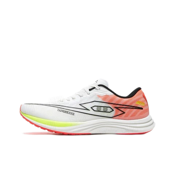 Left view of TANSHER Cheetah 1.0 Cushioned Anti-Slip And Wear-Resistant Warm Low-Top Running Shoes Unisex White Red