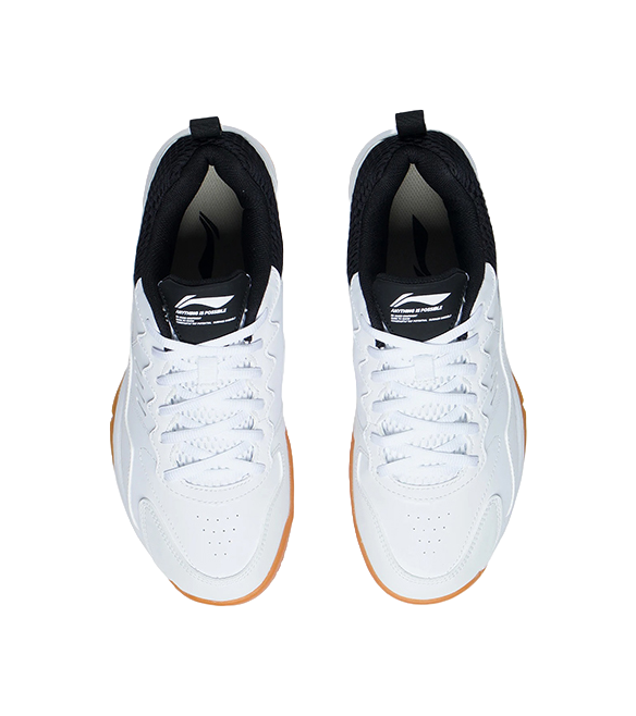 Li Ning Ace 21 V1 Low-Top Badminton Shoes - Slip & Abrasion Resistant Breathable Unisex White Black 