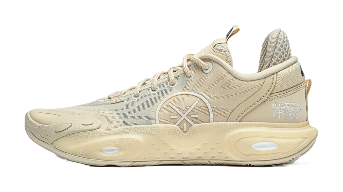 Li Ning All City 12 Basketball Shoes Mens Low top Light Milk Umber  vjsneaker.com