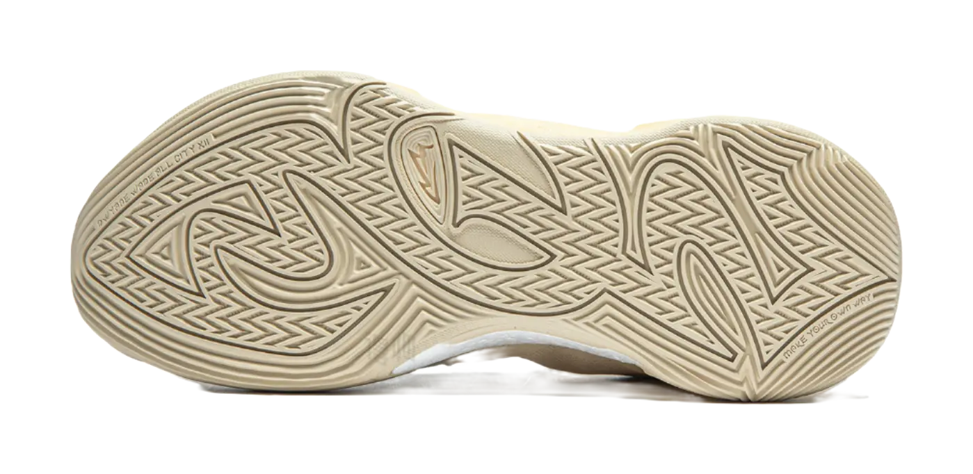 Li Ning All City 12 Basketball Shoes Mens Low top Light Milk Umber  vjsneaker.com