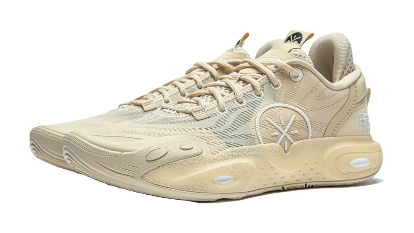 Li Ning All City 12 Basketball Shoes Mens Low top Light Milk Umber  vjsneaker.com