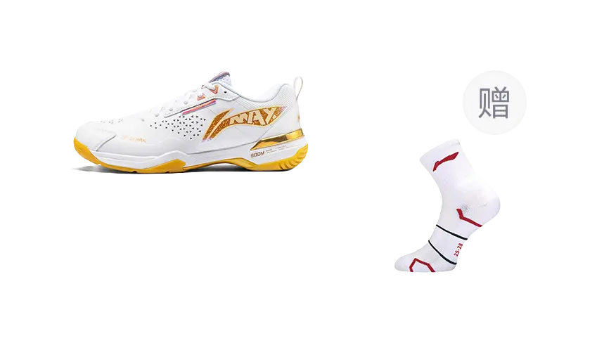 Li-Ning Blade Max - Badminton Shoes Unisex White Orange  vjsneaker.com