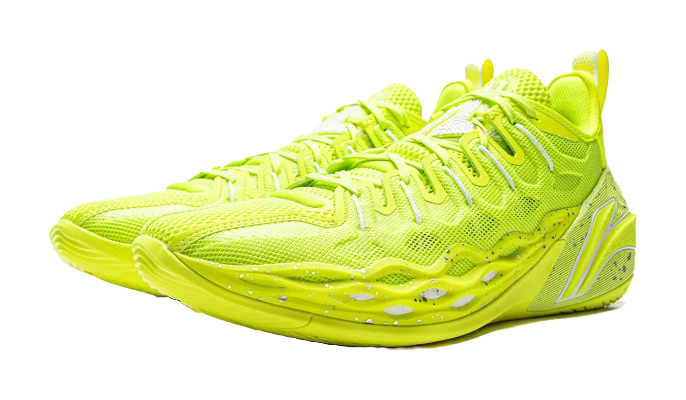 Li Ning Buckets Basketball Shoes Mens Low top Fluorescent Alpha Hydroxy Acids Green  vjsneaker.com