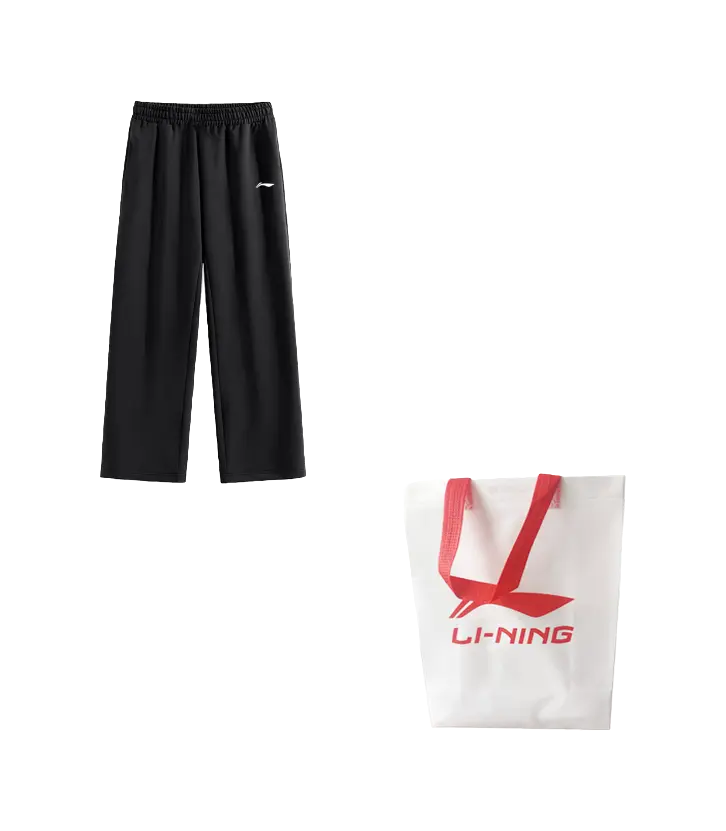 Li Ning Casual Pants Unisex Black Moderate Sweatpants  vjsneaker.com