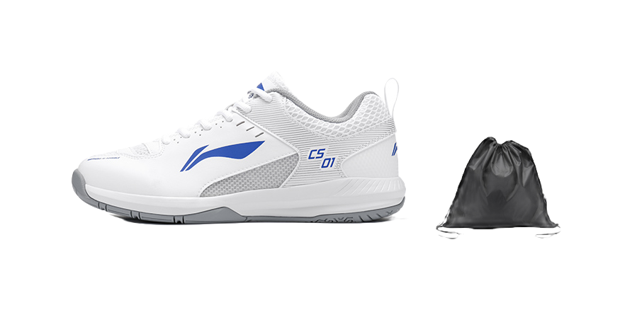 Li Ning Feather Cushion Low-Top Badminton Shoes - Lightweight Breathable & Abrasion Resistant Unisex Standard White 