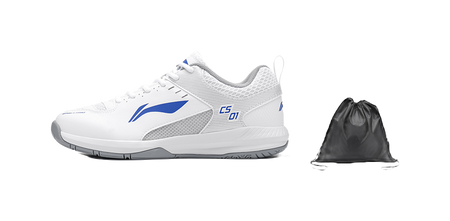 Li Ning Feather Cushion Low-Top Badminton Shoes - Lightweight Breathable & Abrasion Resistant Unisex Standard White 