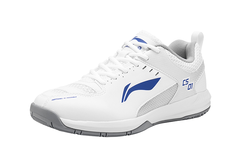 Li Ning Feather Cushion Low-Top Badminton Shoes - Lightweight Breathable & Abrasion Resistant Unisex Standard White 