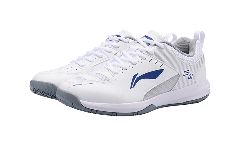 Li Ning Feather Cushion Low-Top Badminton Shoes - Lightweight Breathable & Abrasion Resistant Unisex Standard White 