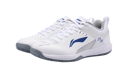 Li Ning Feather Cushion Low-Top Badminton Shoes - Lightweight Breathable & Abrasion Resistant Unisex Standard White 