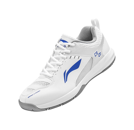 Li Ning Feather Cushion Low-Top Badminton Shoes - Lightweight Breathable & Abrasion Resistant Unisex Standard White 