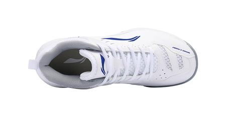 Li Ning Feather Cushion Low-Top Badminton Shoes - Lightweight Breathable & Abrasion Resistant Unisex Standard White 