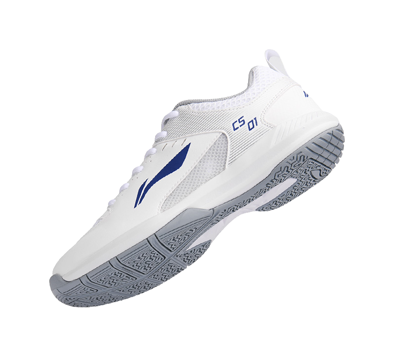 Li Ning Feather Cushion Low-Top Badminton Shoes - Lightweight Breathable & Abrasion Resistant Unisex Standard White 