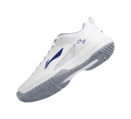Li Ning Feather Cushion Low-Top Badminton Shoes - Lightweight Breathable & Abrasion Resistant Unisex Standard White 