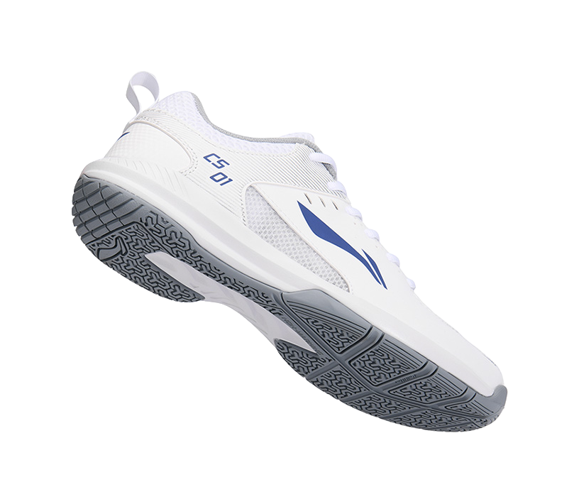 Li Ning Feather Cushion Low-Top Badminton Shoes - Lightweight Breathable & Abrasion Resistant Unisex Standard White 