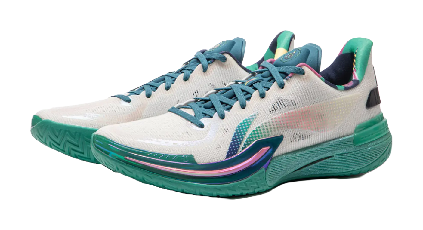 Li-Ning Gamma 1 "Glory" - Basketball Shoes Mens White Green  VJSNEAKER