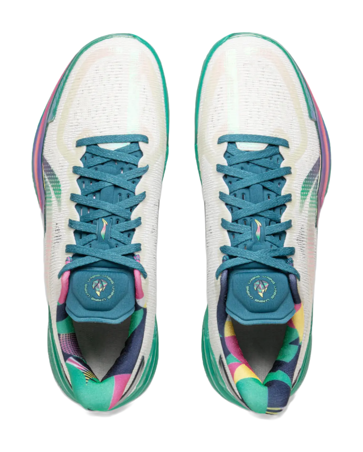 Li-Ning Gamma 1 "Glory" - Basketball Shoes Mens White Green  VJSNEAKER