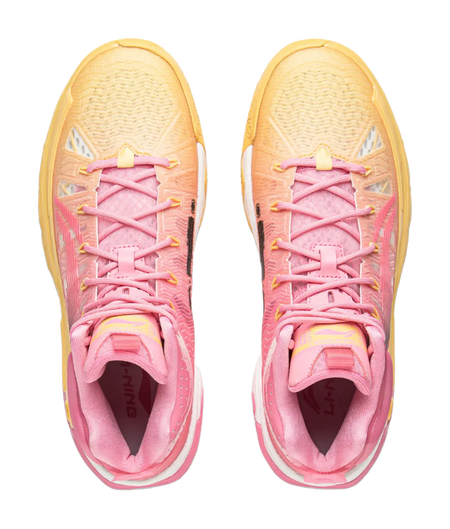 Li Ning Jie Ao 2High Basketball Shoes Mens High top Fairy Pink/Soft Apricot Yellow  vjsneaker.com