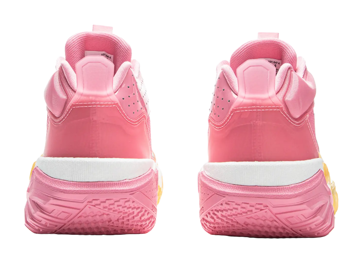 Li Ning Jie Ao 2High Basketball Shoes Mens High top Fairy Pink/Soft Apricot Yellow  vjsneaker.com