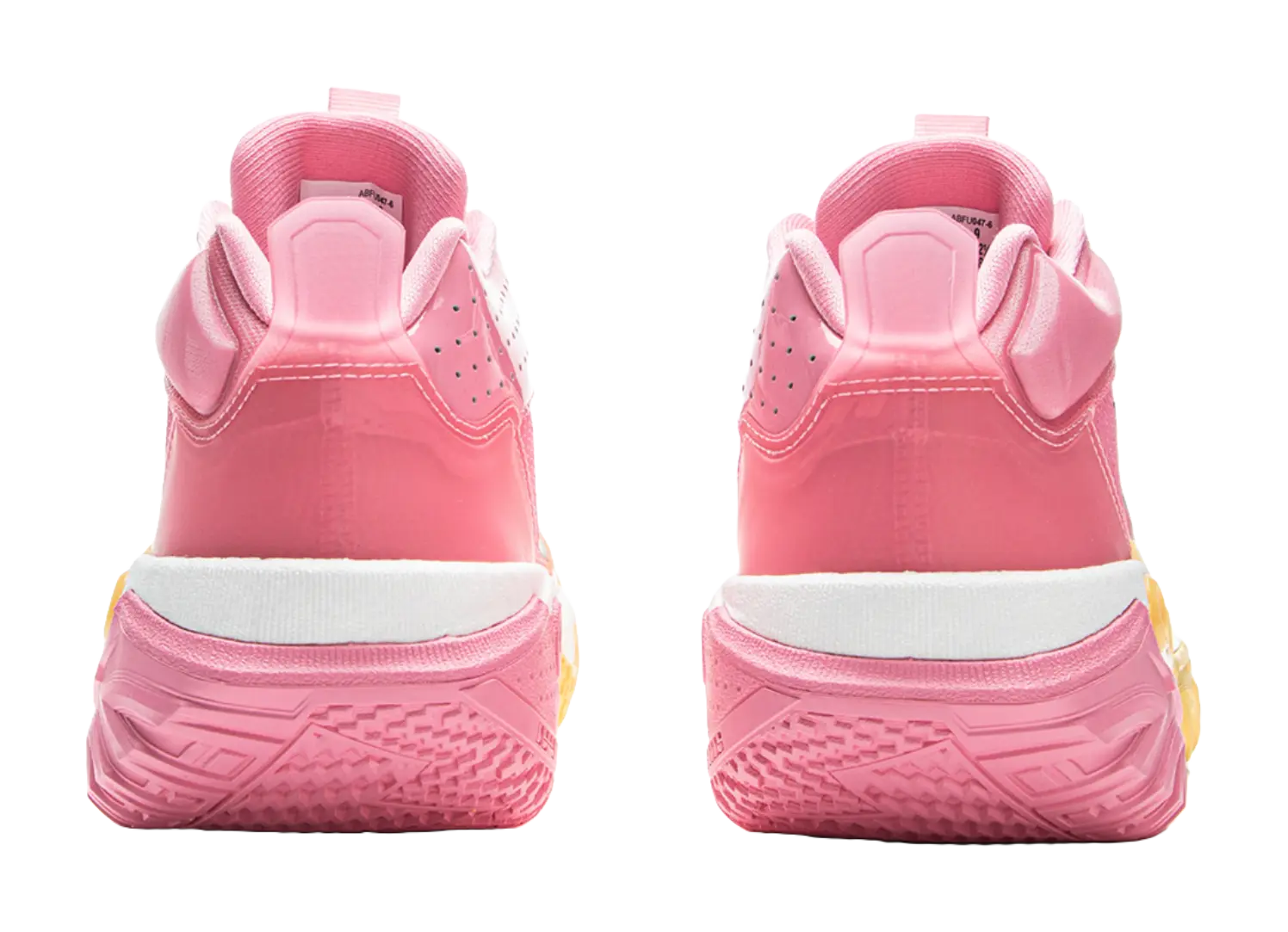 Li Ning Jie Ao 2High Basketball Shoes Mens High top Fairy Pink/Soft Apricot Yellow  vjsneaker.com