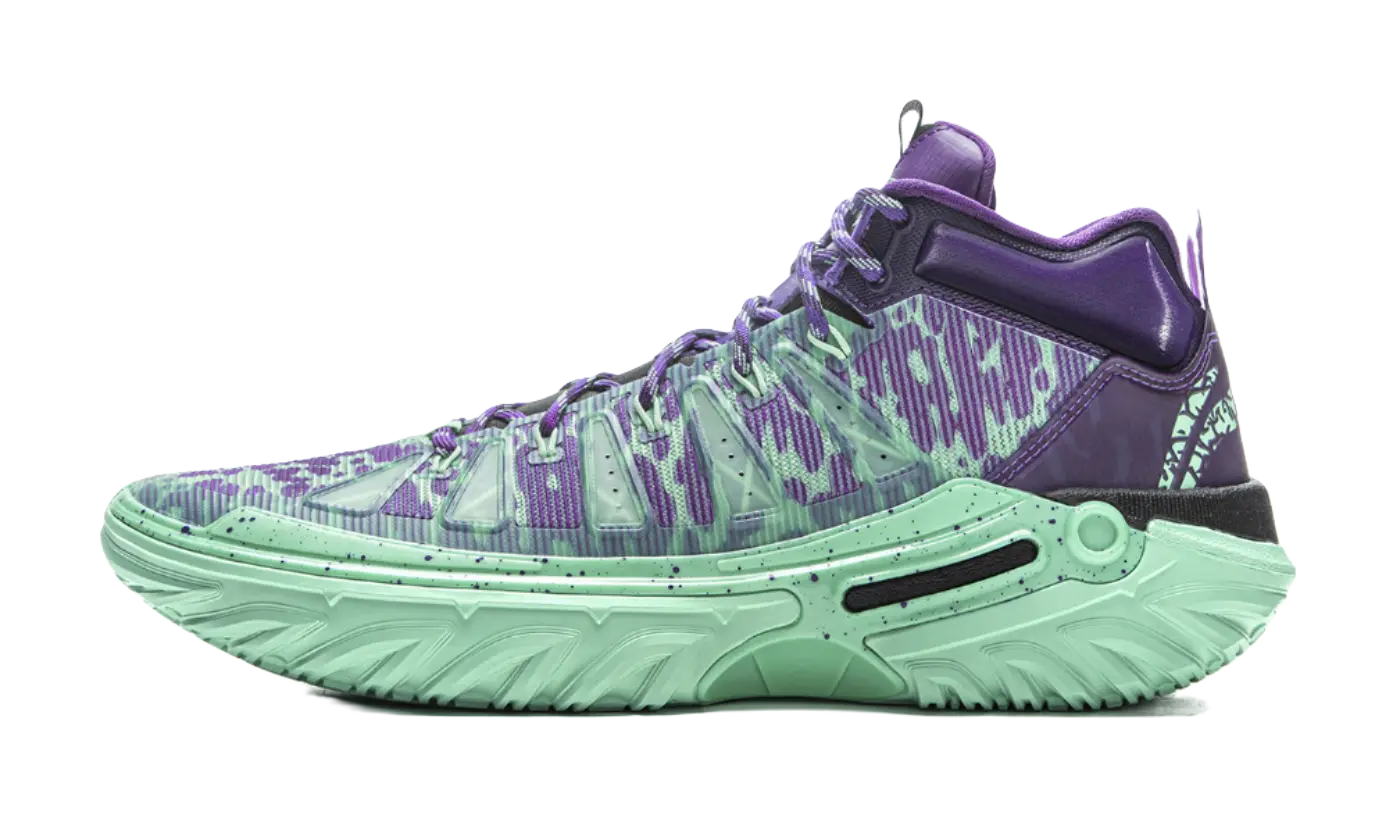 Li Ning Jie Ao 2High Basketball Shoes Mens High top Jade Green/Dragon Court Purple  vjsneaker.com