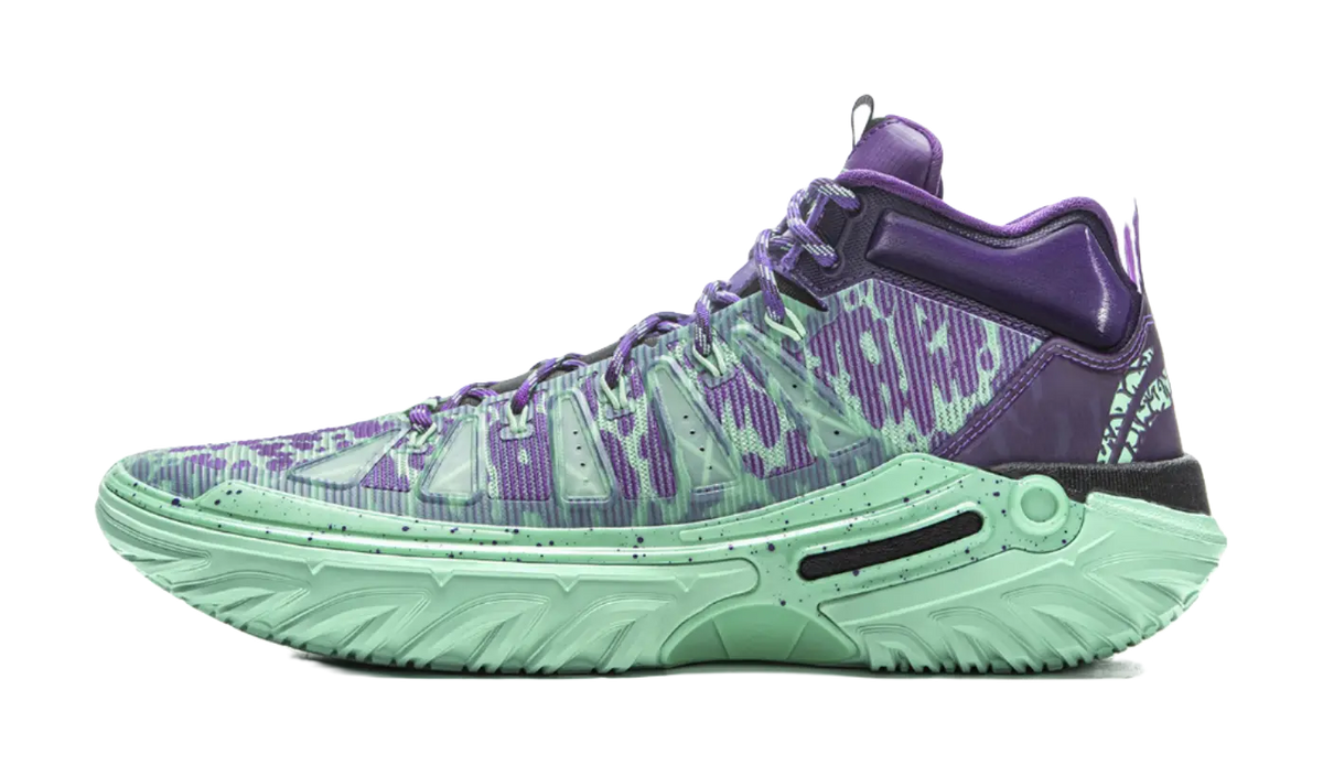 Li Ning Jie Ao 2High Basketball Shoes Mens High top Jade Green/Dragon Court Purple  vjsneaker.com