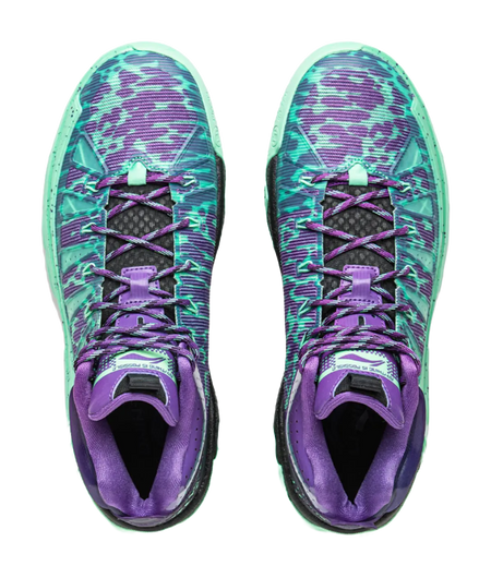 Li Ning Jie Ao 2High Basketball Shoes Mens High top Jade Green/Dragon Court Purple  vjsneaker.com