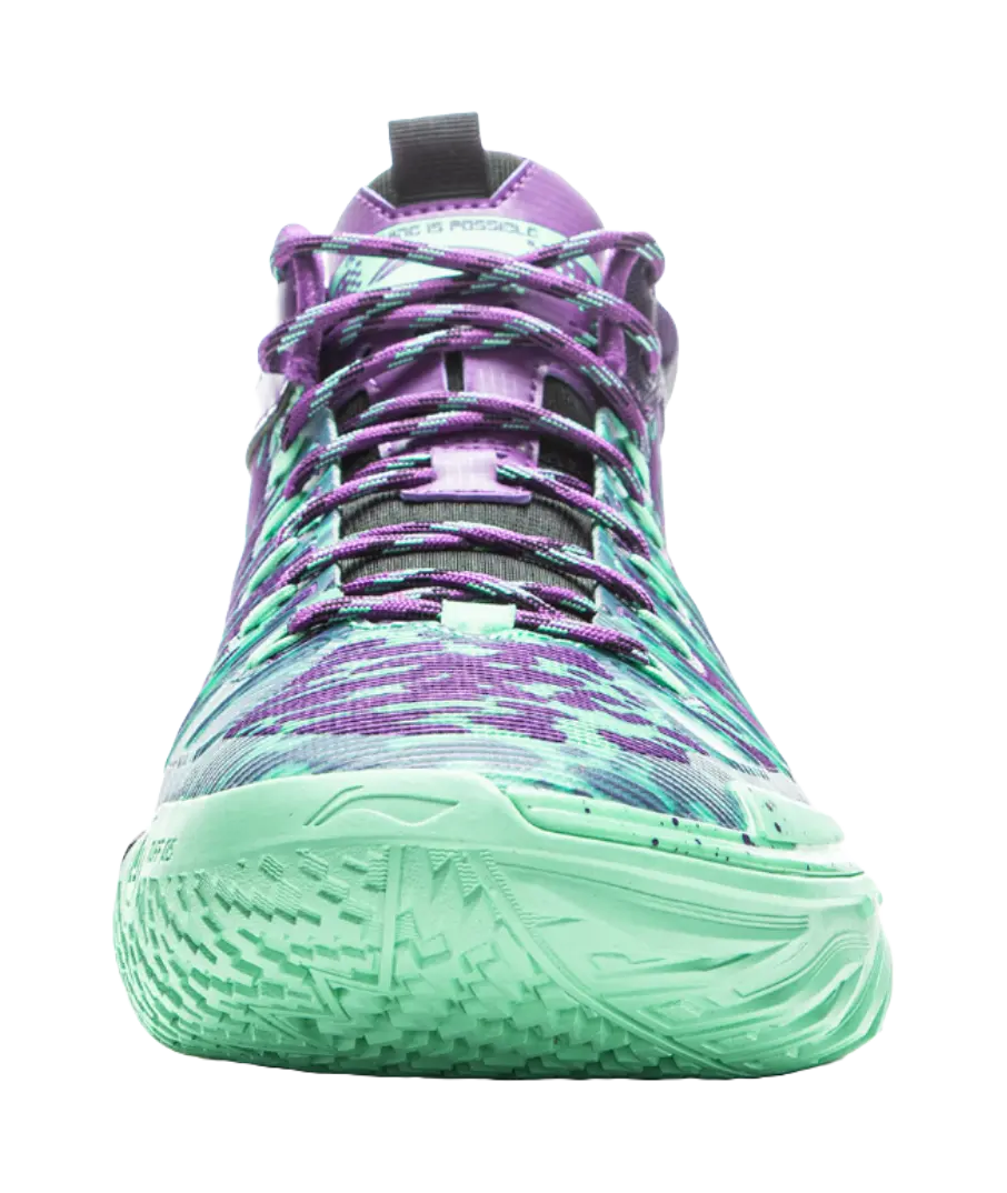 Li Ning Jie Ao 2High Basketball Shoes Mens High top Jade Green/Dragon Court Purple  vjsneaker.com