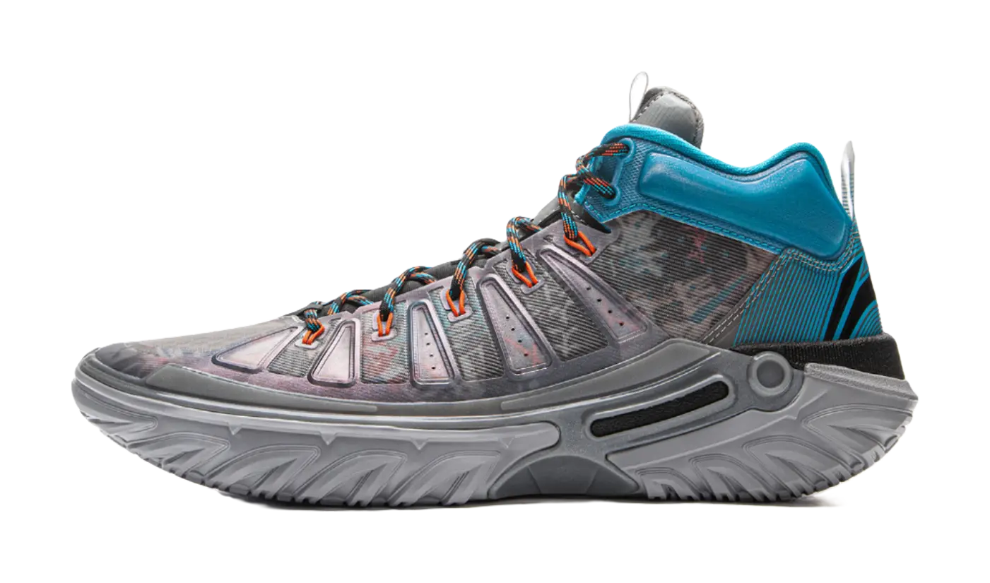 Li Ning Jie Ao 2High Basketball Shoes Mens High top Shark Gray/Black  vjsneaker.com