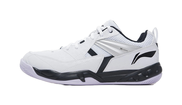 Li Ning Koba Men's Low-Top Badminton Shoes - Shock Absorption Slip & Abrasion Resistant White Black 