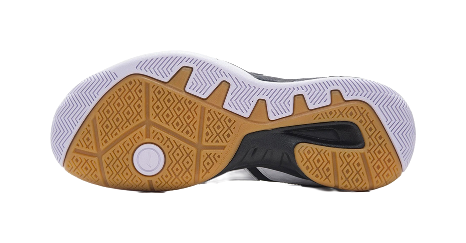 Li Ning Koba Men's Low-Top Badminton Shoes - Shock Absorption Slip & Abrasion Resistant White Black 