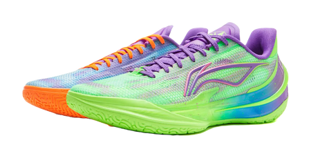 Li-Ning LiRen 5 V2 "Over Mountain" - Mismatched Basketball Shoes Mens Neon Green Purple  VJSNEAKER