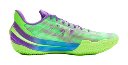 Li-Ning LiRen 5 V2 "Over Mountain" - Mismatched Basketball Shoes Mens Neon Green Purple  VJSNEAKER